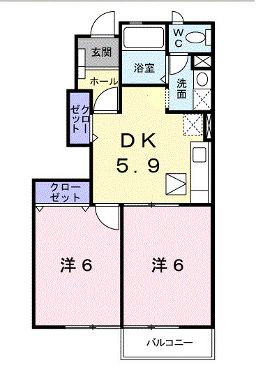 【間取り】 | コスモス　ＬＦ