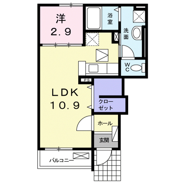 エクセレント　ユリの間取り