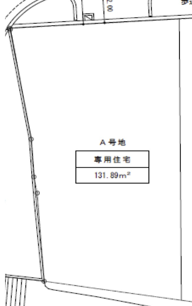堺市西区鳳南町　3区画　A号地の区画図