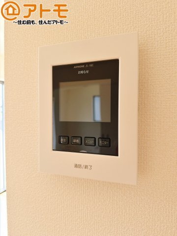 【防犯設備】 | 島田市御仮屋町　新築戸建　A号棟 | TVモニター付きインターホンは訪問者を確認することができて、防犯性に優れています♪