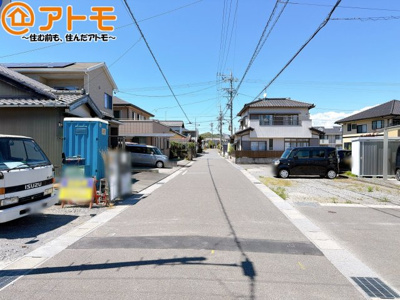 【前面道路含む現地写真】 | 島田市宝来町第1　新築戸建　全1棟