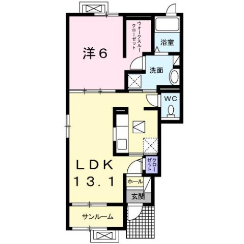 プラシードＡの間取り