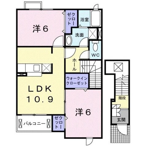 クレメントＢ棟の間取り