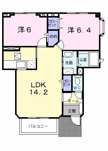 ソレアードⅡの間取り