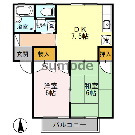 サンソレイユ1の間取り
