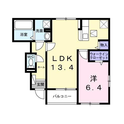 ハウス　フェリーチェ　Ⅰの間取り