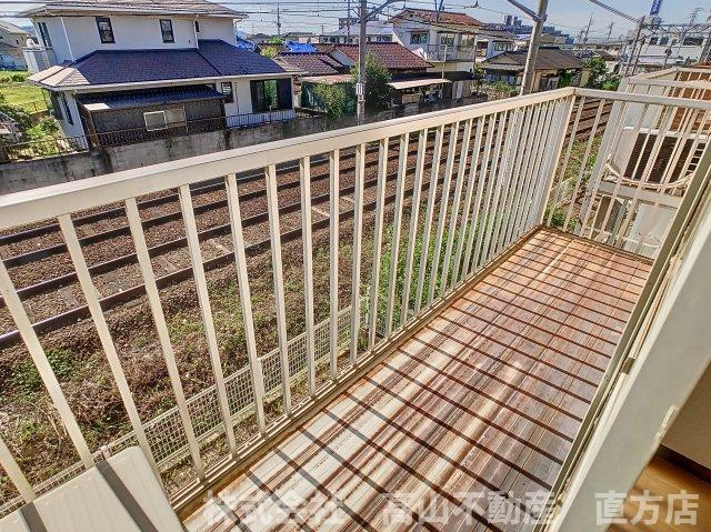 北九州市八幡西区木屋瀬５丁目のアパートのバルコニー