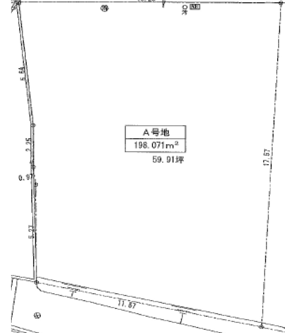 堺市西区鳳南町　2区画　A号地の区画図