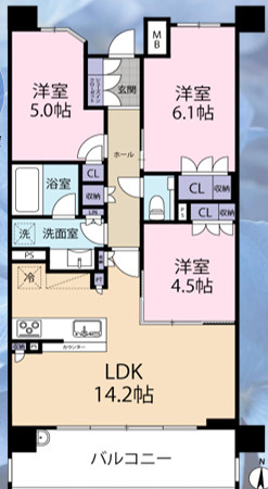 リストレジデンス桜新町の間取り