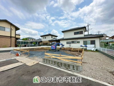 【外観】 | LiveleGarden.S下野市上大領　4号棟 | 建築中現地写真（同社施工の完成物件・モデルハウスがご見学できます）
