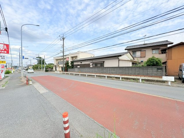 川越市笠幡　建築条件なし売地　JR川越線『笠幡駅』徒歩6分　【霞ヶ関西小学区】の前面道路含む現地写真