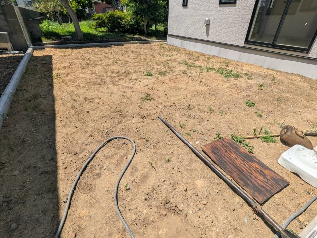高萩市高萩　第3　新築戸建て　2号棟の庭|日当たりや広さを現地で体感してください。理想のガーデニングや家庭菜園を始めてみませんか。