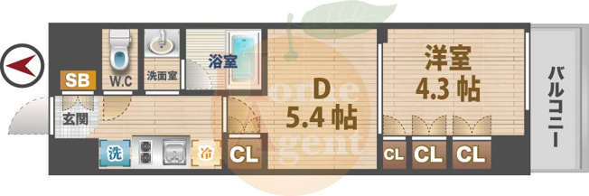 【間取り】 | RESIDENCE　KOENJI | 1DKのお部屋です。