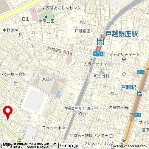 ヴェローナ戸越銀座の地図| 