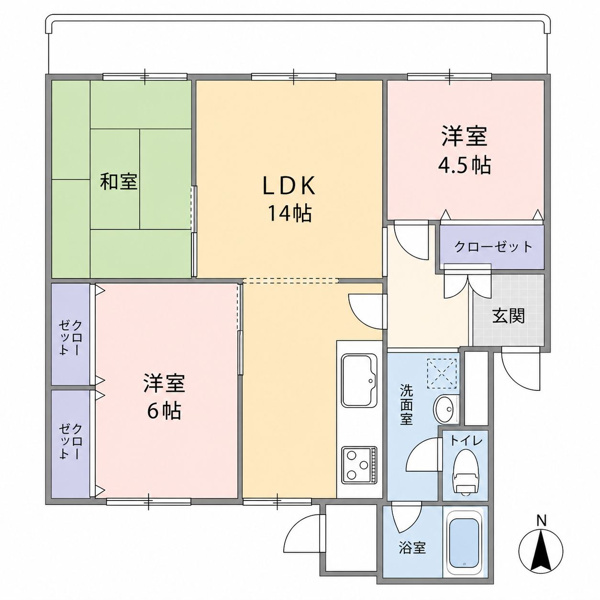 【間取り】 | 輝国住宅、1号棟☆仲介手数料無料☆