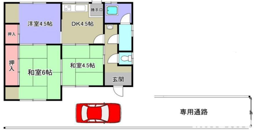 西脇貸家の間取り