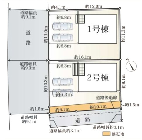 【区画図】 | 岡崎市細川町字長原105-8『仲介料無料』新築戸建て | 2号棟