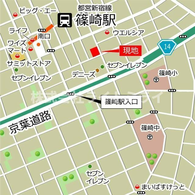 ノルデランテ篠崎の地図| 