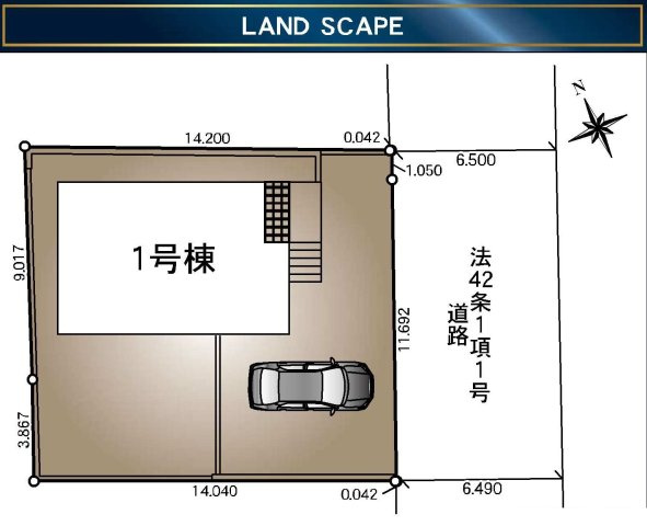 【横浜市緑区上山3丁目33-7新築戸建て】★仲介手数料無料★（上山小学校・中山中学校）の区画図|敷地面積約181㎡のゆとりある整形地。道路と高低差が少なく、駐車スペースを確保しながら広いお庭も楽しめます。南側に開放感があり、家庭菜園やお子さまの遊び場としても活用できる住環境です。