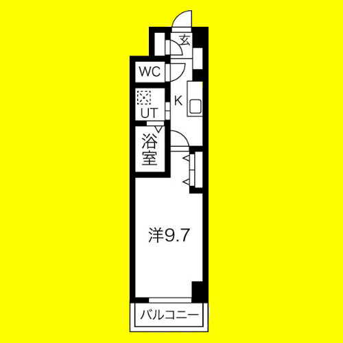 SMILE CITY M(スマイルシティエム)　名古屋市賃貸　仲介手数料無料の間取り