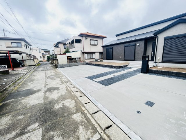 新築　前橋市下石倉町1期　LIGNAGE　１号棟の前面道路含む現地写真|現地写真　南側接道幅員約4ｍ