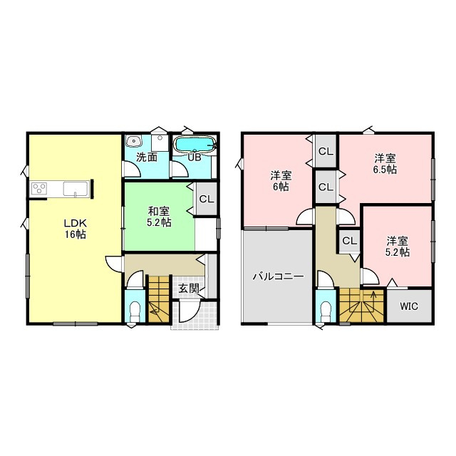 吉野町　新築戸建ての間取り|6帖のバルコニーが魅力の4LDKです！
