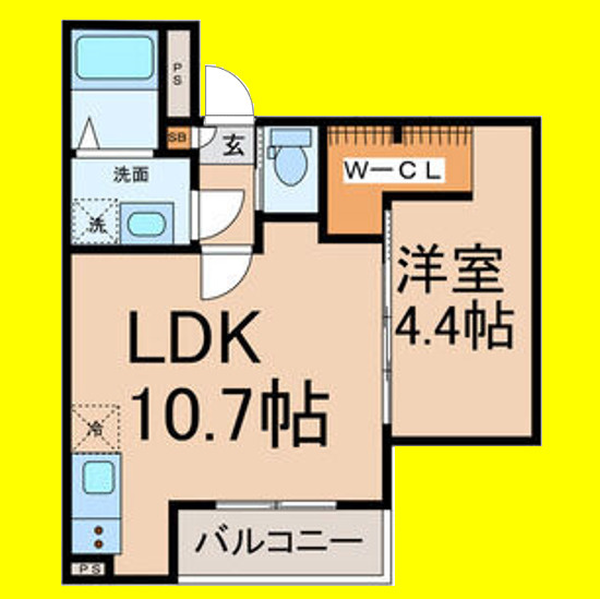 MOVE本陣　名古屋市賃貸　仲介手数料無料の間取り