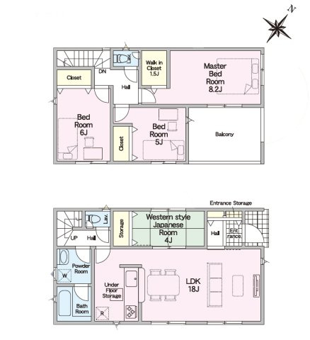 【間取り】 | 一宮市北今字川原7-6『仲介料無料』新築戸建て | 1号棟