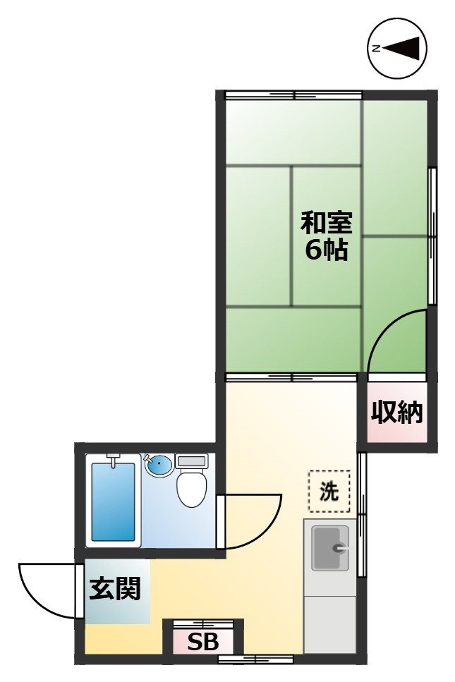 深津方　3方角住戸　通風良好　陽当たり良好の間取り