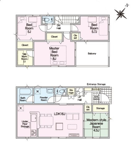 【間取り】 | 一宮市北今字川原7-6『仲介料無料』新築戸建て | 2号棟