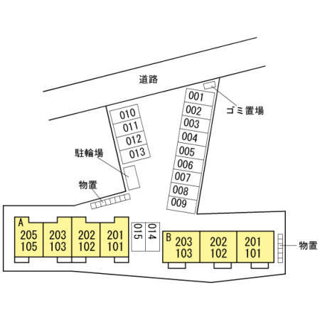 ナスガ　Ａの区画図