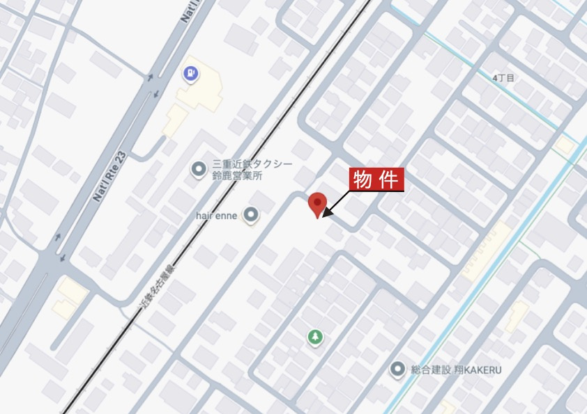鈴鹿市東磯山4丁目《1号棟》の地図|詳細Map