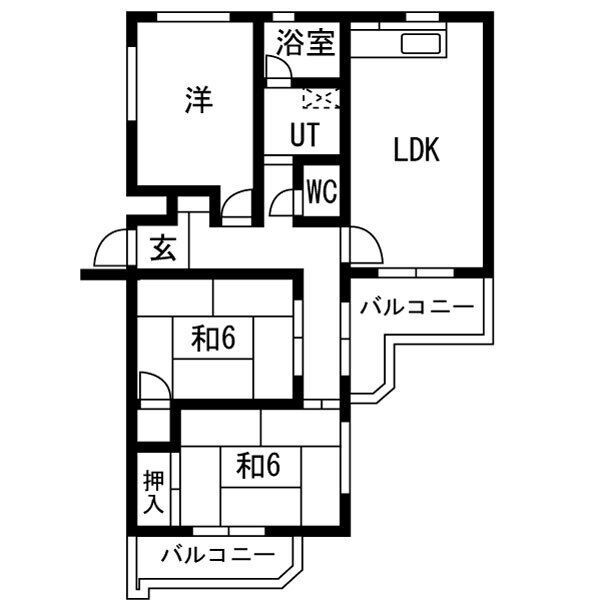 ドエル南塚口B棟の間取り