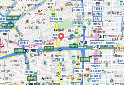 【地図】 | ファインブルーム靭公園