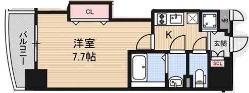 Luxe難波西Ⅰの間取り