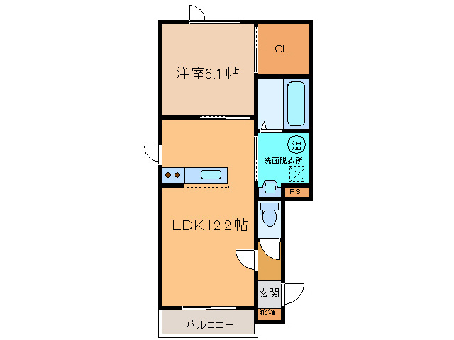 TOWN西13南15　セオリーBの間取り