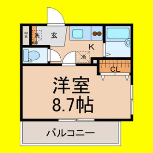 グランドハイツ21　名古屋市賃貸　仲介手数料無料の間取り