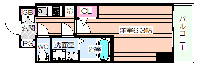 【間取り】 | S-RESIDENCE福島玉川Tres
