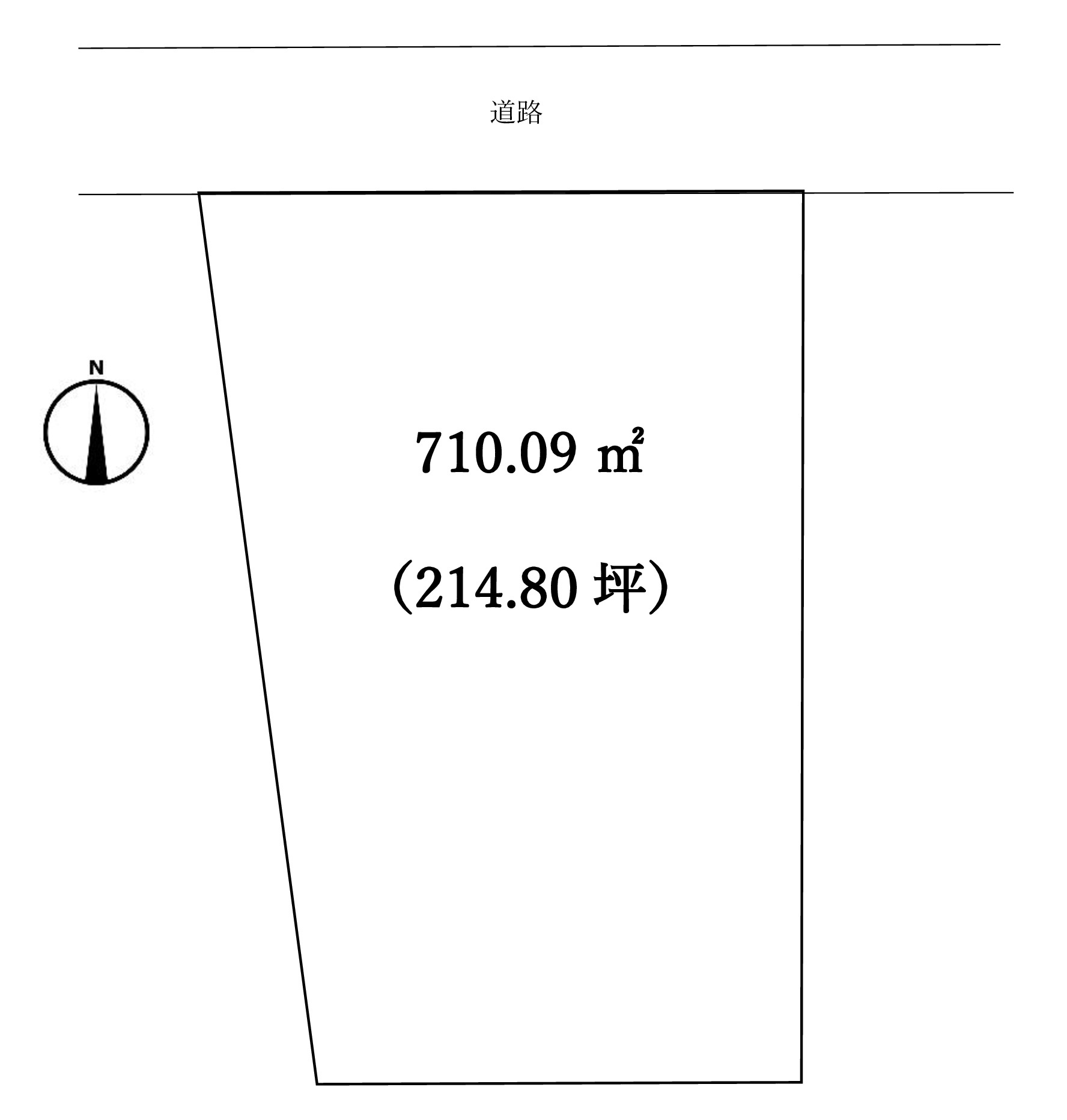 敦賀市堂中古住宅の土地図