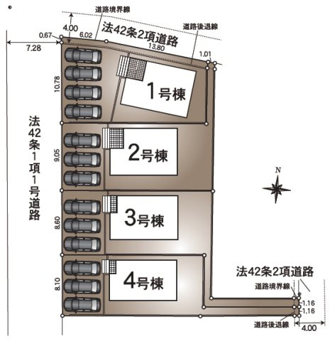 【区画図】 | 稲沢市子生和町西屋敷939-1『仲介料無料』新築戸建て | 1号棟