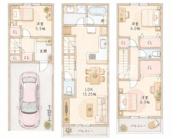 黒原橘町　中古一戸建ての間取り|間取り図はいかがですか？ご希望を叶える間取りですか？リビングの広さは？水回りの位置は？カウンターキッチン？など色々な情報が集約されています。弊社ではリフォームなどのご相談も承っております。