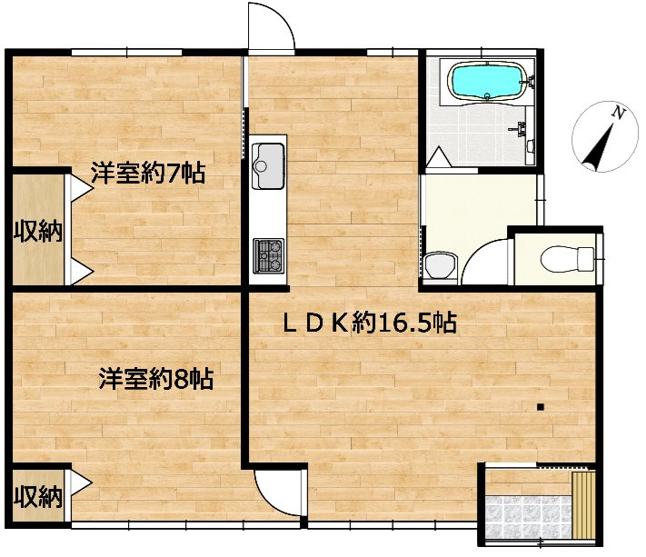 北諸県郡三股町大字餅原の中古一戸建の間取り