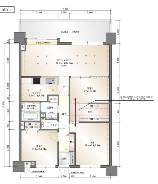 【間取り】 | シーサイドパレスフェニックス古賀