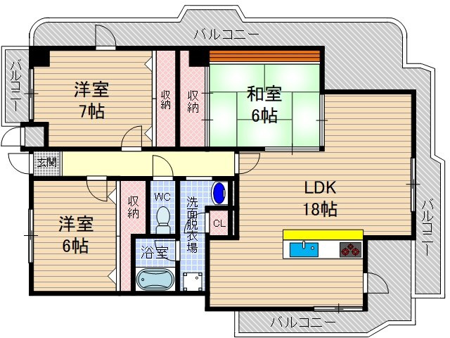 【間取り】 | ロイヤル南茨木