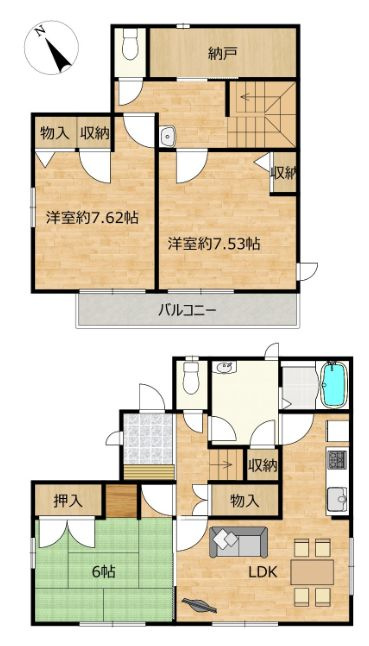 守谷市美園5丁目の間取り