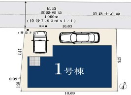 所沢市けやき台1丁目　全1棟　新築戸建　MIRASUMOの区画図