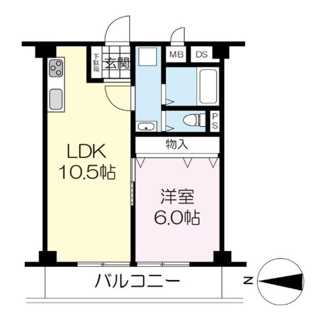 【間取り】 | シェトア塚口第一 | １LDKの間取りで単身様におすすめです♪令和７年５月室内リフォーム済みです！お待たせ無しで即ご入居していただけます！！素敵な室内をぜひ現地でご確認ください♪