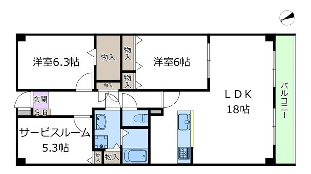 【間取り】 | 千里中央パークヒルズB棟 | エイブルにて取扱い可能な住宅ローンは、全部で10種類以上！お客様にピッタリの住宅ローンを当社のFPよりご案内させて頂きます。住宅ローンのご相談だけでも、お気軽にご相談下さいませ。