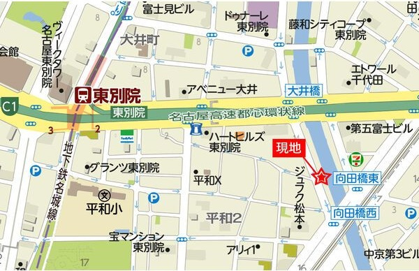 ミリオレビータ金山の地図