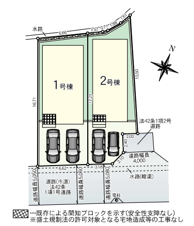 【区画図】 | 大野城市上大利3丁目第5　2号棟（全2棟）【仲介手数料無料・0円】 | 区画図です。2号棟